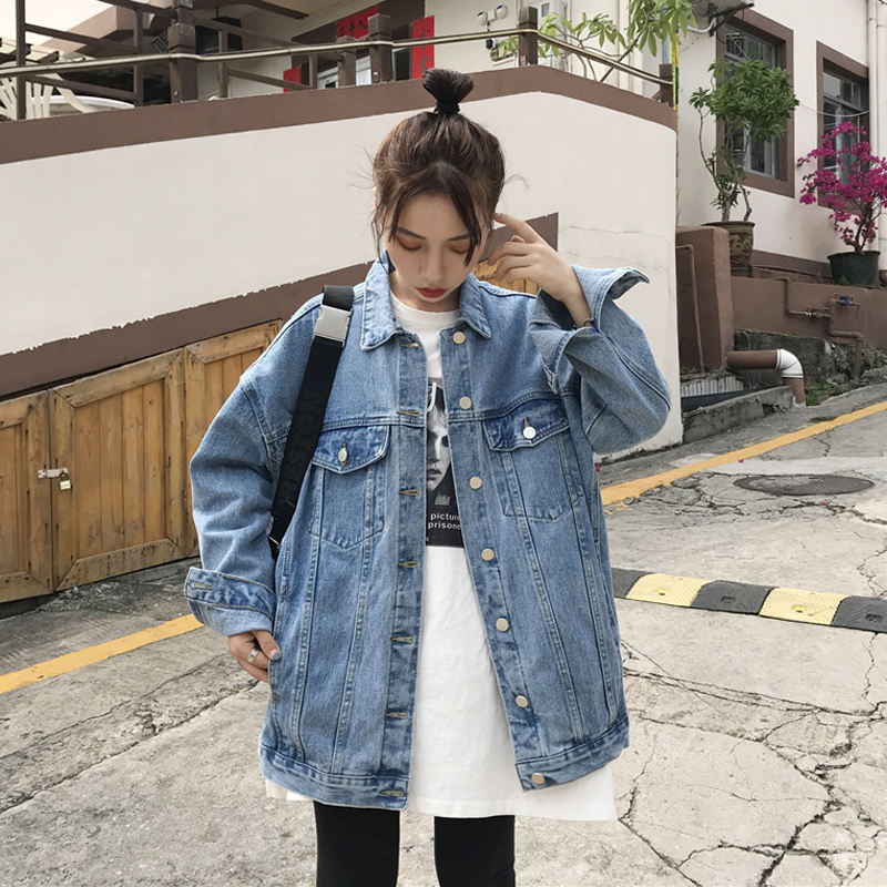 牛仔外套女春秋冬百搭韓版寬鬆2020新款oversize工裝上衣服ins潮